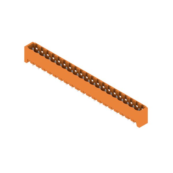 PCB plug-in connector, male header, closed side, THT solder connection, 5.08 mm, Number of poles: 20, 180°, Solder pin length (l): 3.2 mm, tinned, orange, Box image 4