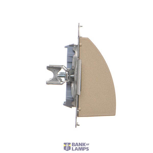 Double socket with earthing and shutters, satin, metallized, 16A image 1