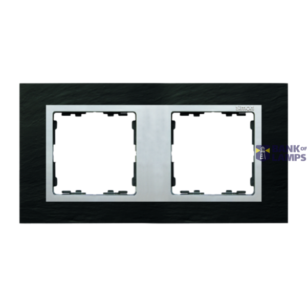 Double frame, metal, Slate / Aluminum image 1