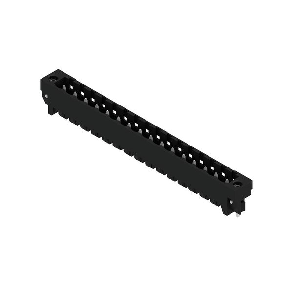 PCB plug-in connector, male header, Solder flange, THT/THR solder connection, 5.08 mm, Number of poles: 16, 180°, Solder pin length (l): 1.5 mm, tinned, black, Box image 2