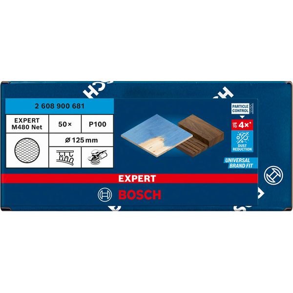 EXPERT M480 Sanding Net for Random Orbital Sanders 125 mm, G 100 50-pc image 3
