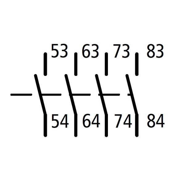 Auxiliary contact for auxiliary contacter, 4 NO image 3