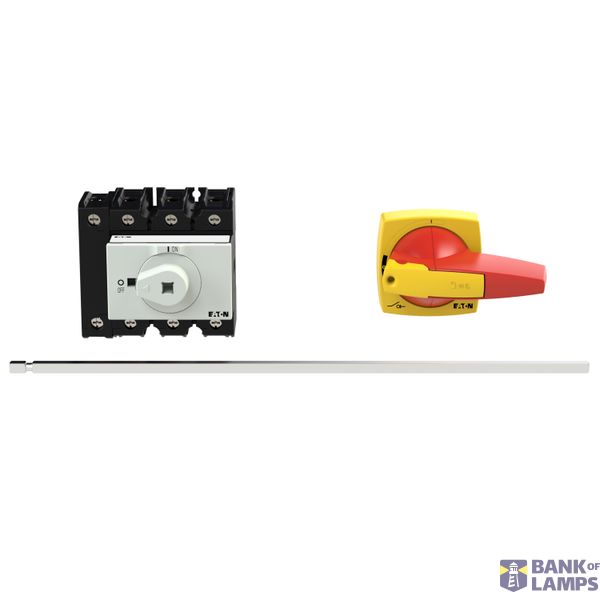 P3 Main switch, 80 A,Rear mounting, 4 pole, Form M4/K2-R, Red, Short t image 5