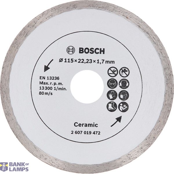 Standard for Ceramic diamond cutting disc, 115x22.23x1.7 mm image 1