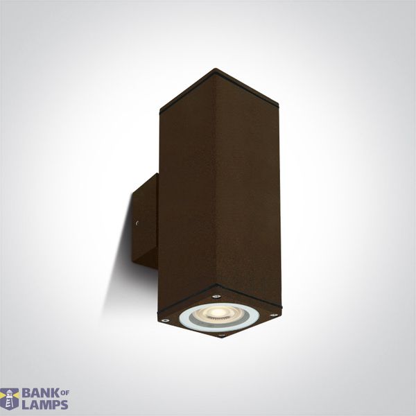 RUST BROWN WALL 2xGU10 10W IP54 100-240V image 1