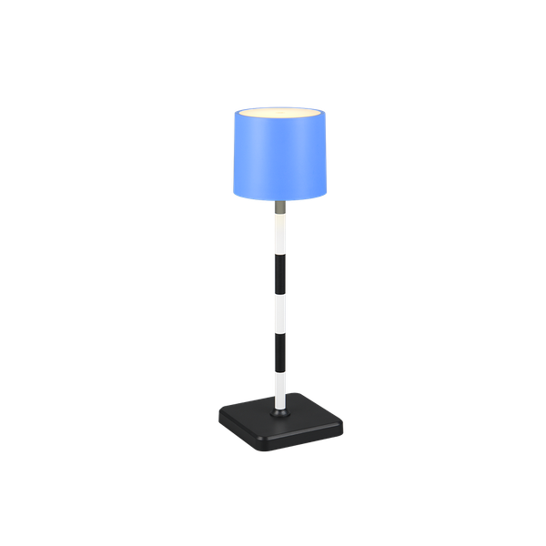 Fernandez LED outdoor table lamp blue/black-white rechargeable image 1