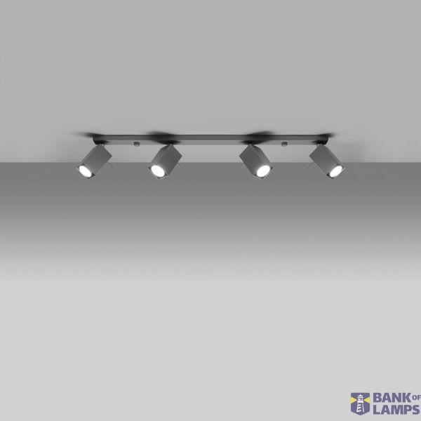 CEILING LAMP MERIDA 4L GREY GU10 4X40W IP20 image 7