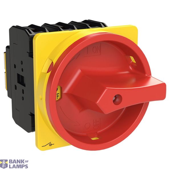 P3 Main switch, 80 A,Flush mounting, 3 pole, Form EA/SVB, Red, Door co image 4