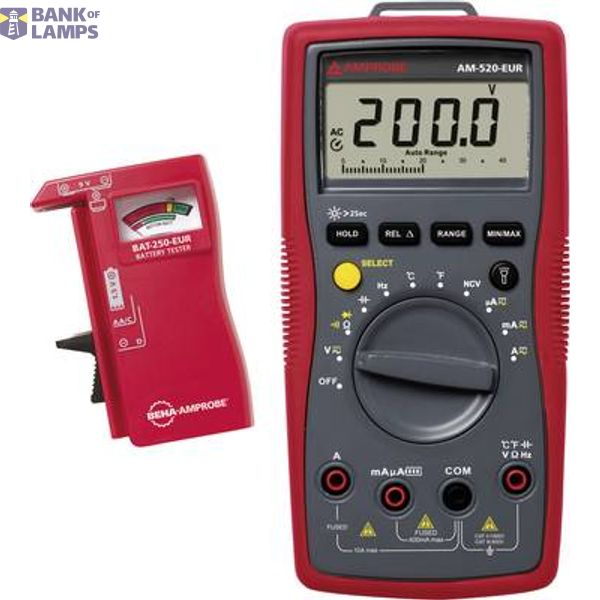 AM-520-EUR KIT, DIGITAL MULTIMETER + BAT-250-EUR AM-520-EUR KIT image 1
