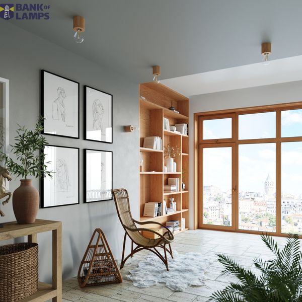 WALL LAMP SALGADO NATURAL WOOD E27 1X60W IP20 image 7