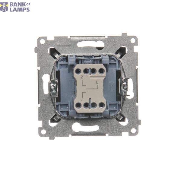 Double button for switches and push buttons, champagne matt image 1