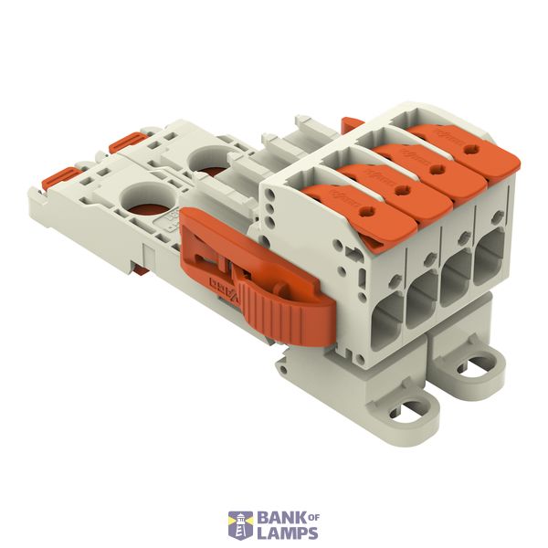 1-conductor female connector lever Push-in CAGE CLAMP®, light gray image 1