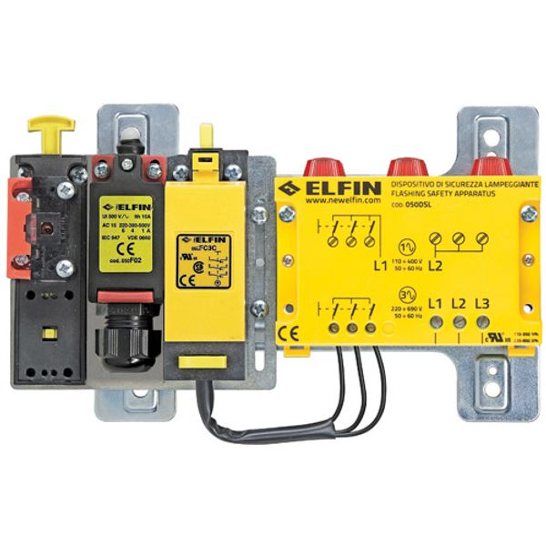 Three-phase flashing safety device 220-690V, interlock limit switch 1 N.C. and microswitch 2 N.C. image 1