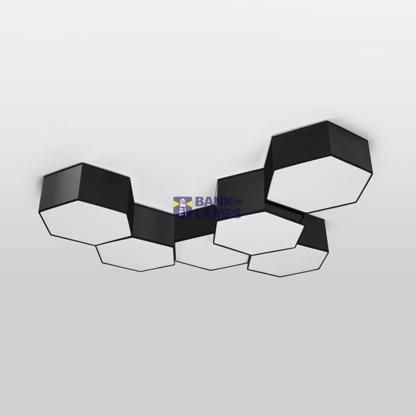 CEILING LAMP SUNDE 11 BLACK E27 2X60W IP20 image 3