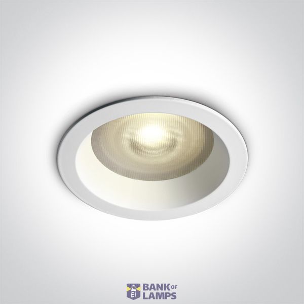 WHITE PRISMATIC GU10 10W IP65 DARK LIGHT image 1