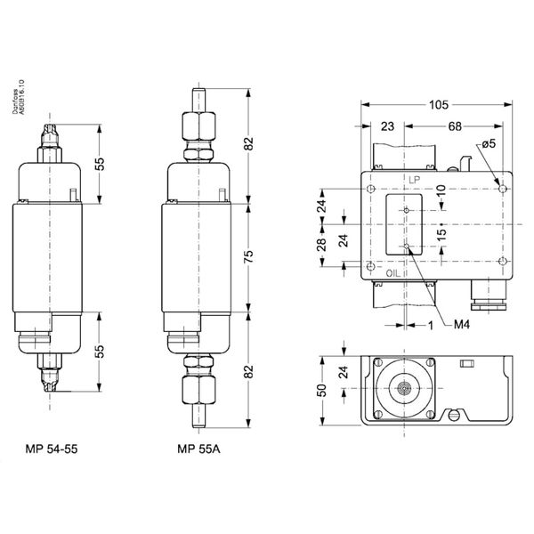 Differential pressure switch, MP55A image 1