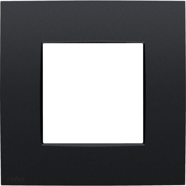 Single faceplate, Niko Intense matt black coated image 1