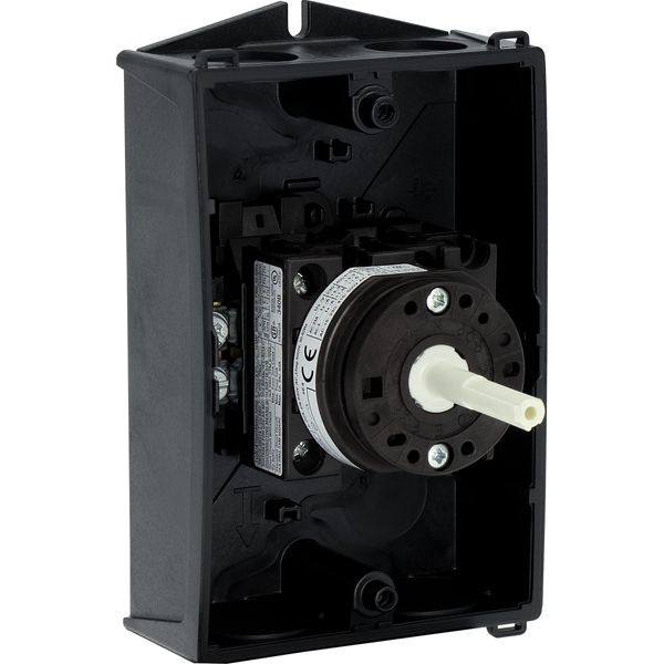 T0-2-1/I1/SVB-SW Main switch, T0, 20 A, surface mounting, 2 contact unit(s), 3 pole, STOP function, With black rotary handle and locking ring, Lockable in the 0 (Off) image 55
