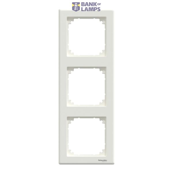M-Smart frame, 3-gang, polar white, glossy image 1