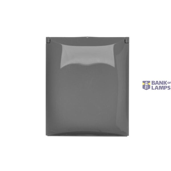 Quadruple socket outlet with earthing IP44 version and shutters - flap in colour of the cover, 16A, quick connection, dark grey image 1
