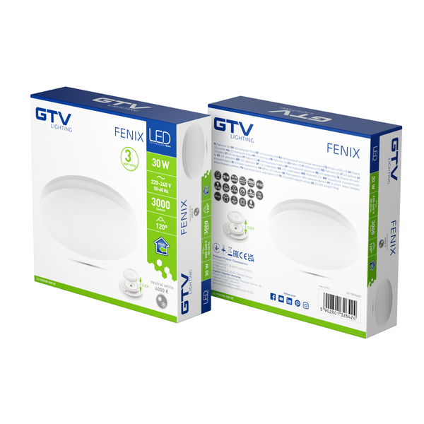 LED luminaire FENIX, 30W, 3000lm, 4000K, AC220-240V, PF>0.9, IP40, Ø345 mm image 3