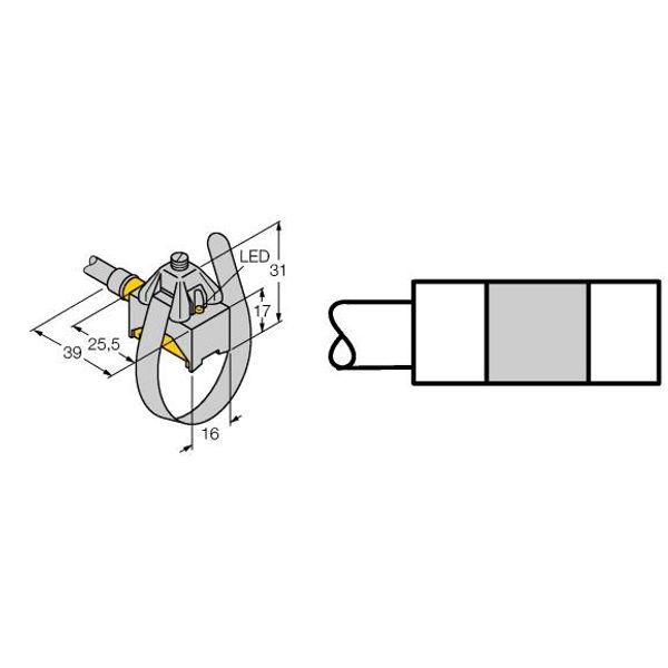 Magnetic Field Sensor For Pneumatic Cylinders   BIM-KST-AN6X image 1