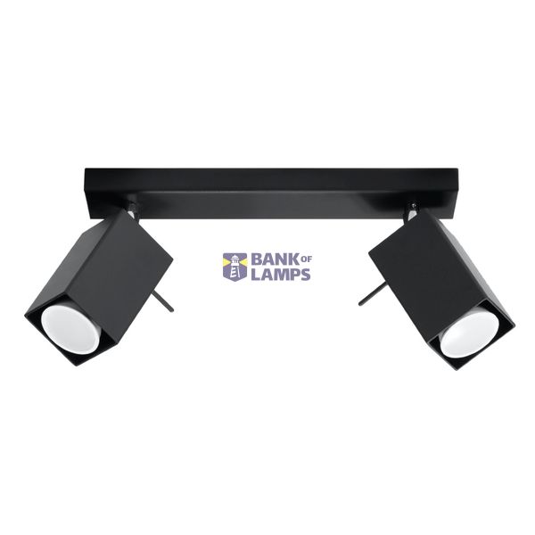 CEILING LAMP MERIDA 2 BLACK GU10 2X40W IP20 image 3