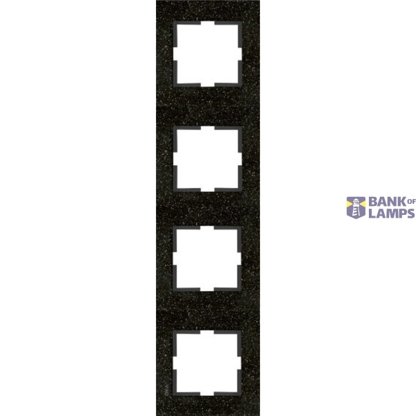 Novella Accessory Corian - Black Quartz Four Gang Frame image 1