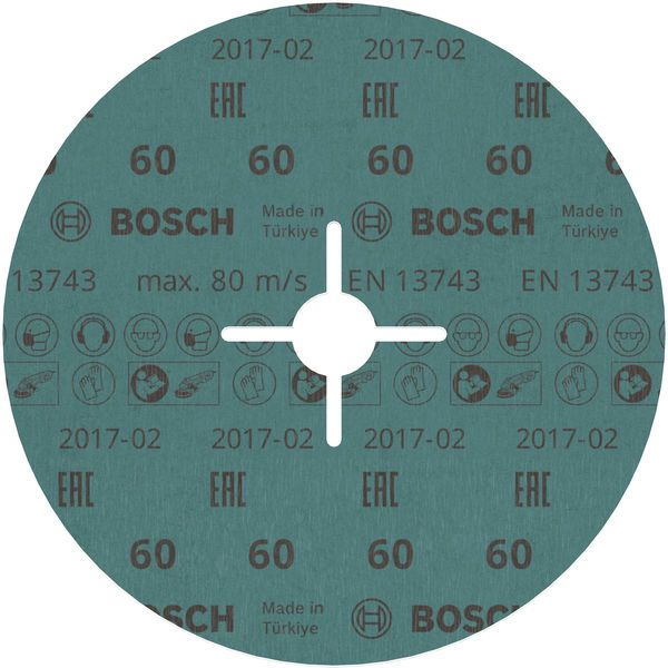 R780 fibre sanding disc, Best for Metal + Inox 180 x 22.23 mm, G60 image 1