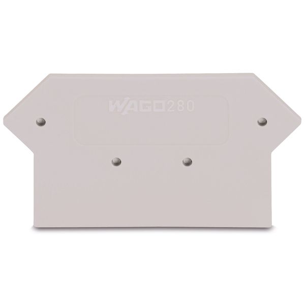 End and intermediate plate 2.5 mm thick light gray image 1