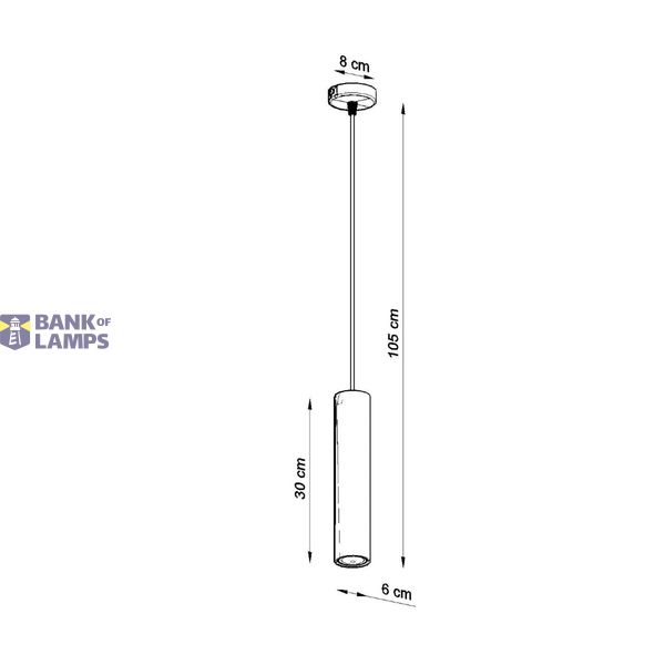 LINO 1 GU10 1x40W IP20 pendant lamp image 7