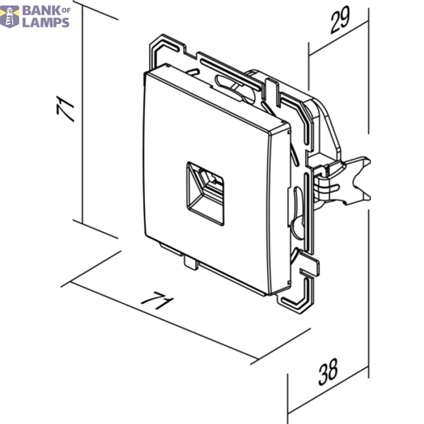 SOCKET CAT5e KS RJ45 8/8 AT XO 4417052 image 3