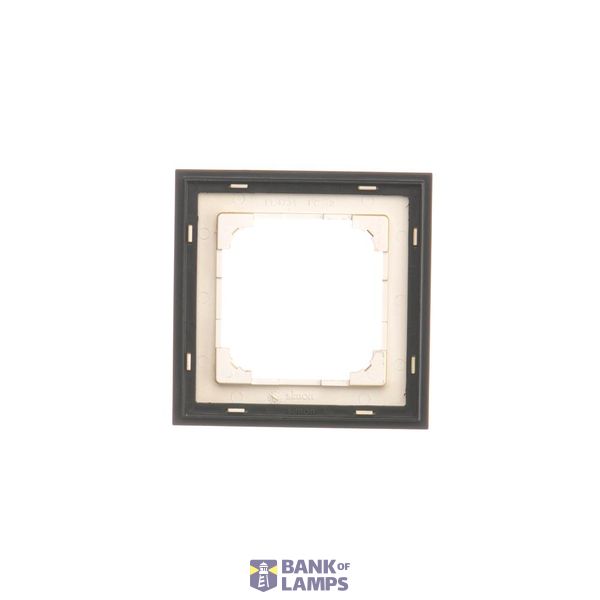 Double socket outlet with earthing and current phase constancy, 16A, black matt image 1