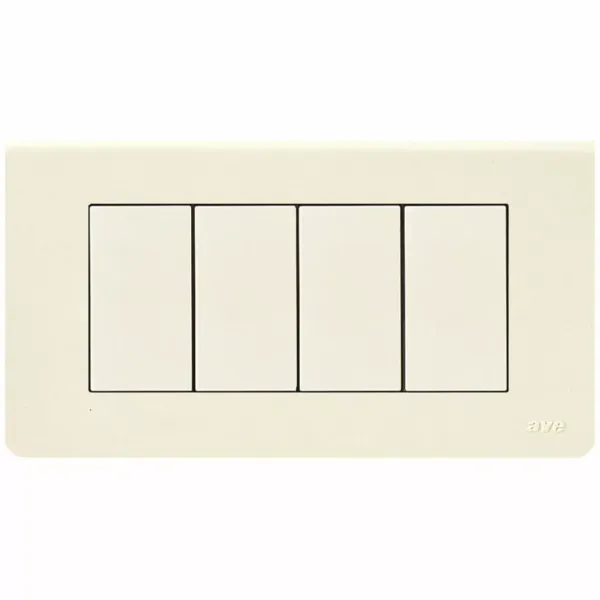 INSULAT. PLATE 4 GANGS WHITE BLANC image 1