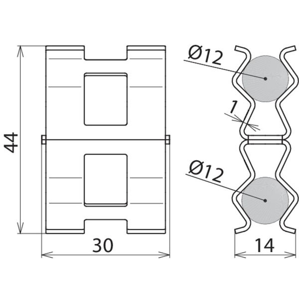 DEHNclip reinforcement clamp St/blank for Rd 12 mm / Rd 12 mm image 2