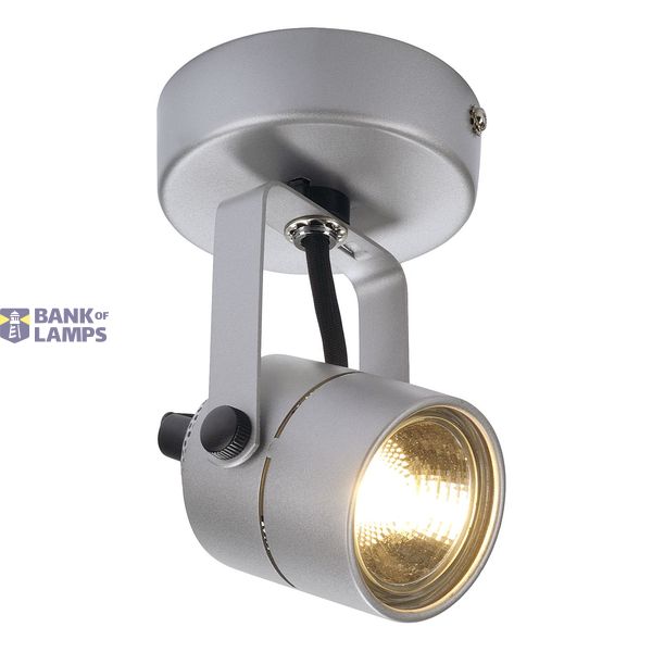 ARSINA QPAR51 230V, wall and ceiling light, silver-grey, GU10, max. 50W image 1
