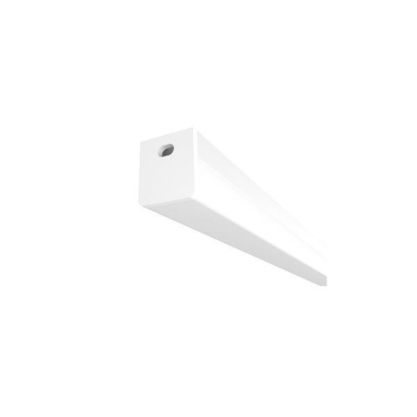 LED PROFILE H surface mounted 1m white matte acrylic/aluminum image 1