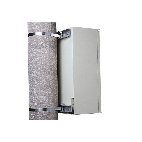 Post fixing device galvanized steel post diam. max 215mm load 100kg for PLM43 image 1
