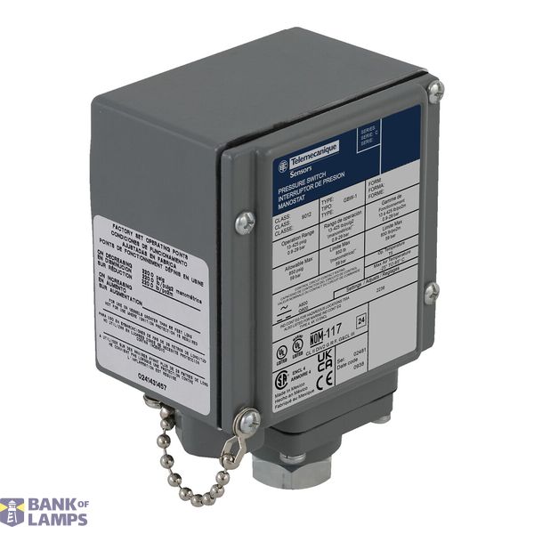 pressure switch 9012G - adjustable scale - 2 thresholds - 20 to 675 ps image 1