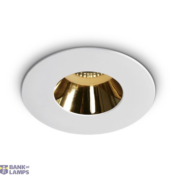 WHITE GU10 10W GOLD REFLECTOR DARK LIGHT image 1