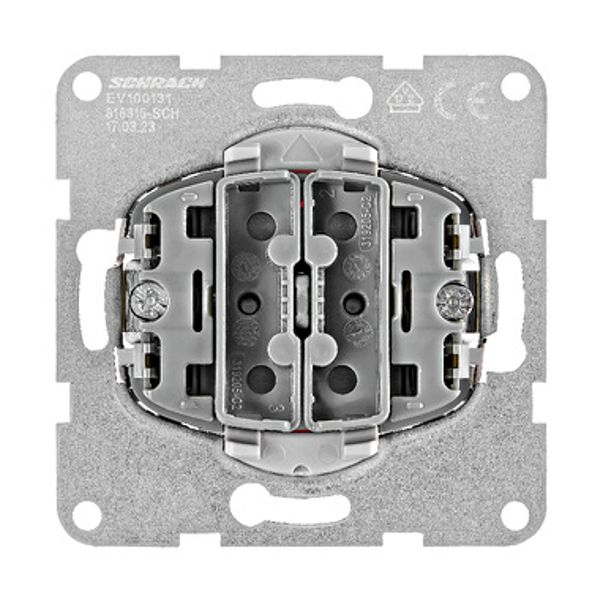 Two-gang two-way switch insert, cage clamps image 1
