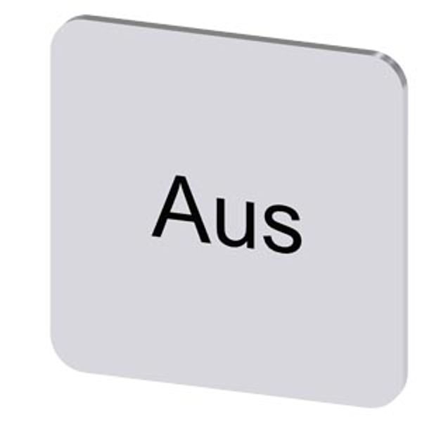 Labeling plate 22x22 mm, silver-colored label, labeling: Aus image 1