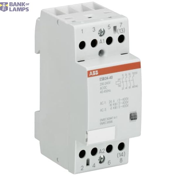 ESB24-04-230AC/DC Installation Contactor (NC) 24 A - 0 NO - 4 NC - 230 ... 240 V - Control Circuit DC image 2