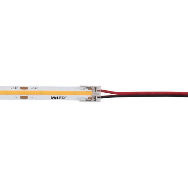 10mm single-color LED strip connector, 2-pin, length 150mm, 20AWG image 1
