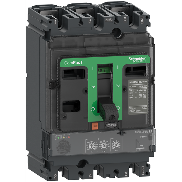 NSX160N 50kA AC 3P3D 100A 2.2 image 3