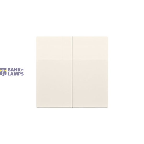 Double button for switches and push buttons, cream white/electro white image 1