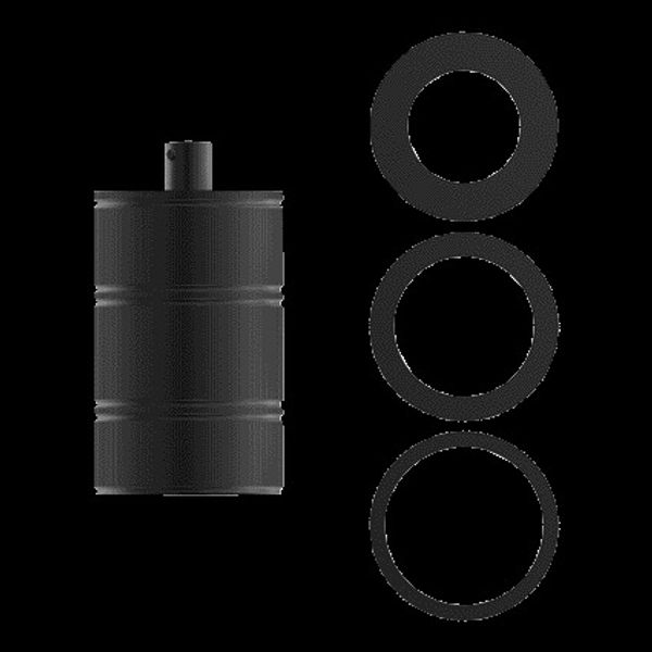 Lampholder Alu E27 Matt Black XL 3 rings image 4