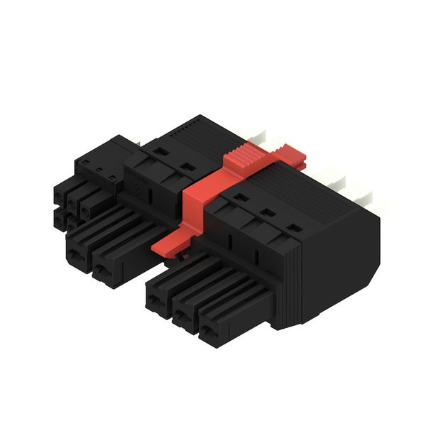 PCB plug-in connector, female plug, 7.62 mm, Number of poles: 5, 180°, PUSH IN with actuator, Clamping range, max. : 6 mm², Box image 4