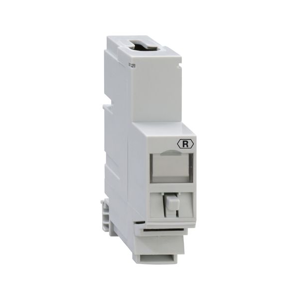 REG mounting adapter, for universal modules, 1 division unit (1 HP=17 mm), light gray (similar to RAL 7035) image 1