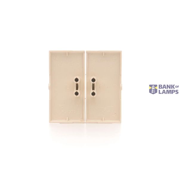 Double button for switches and push buttons, light gray matt image 1